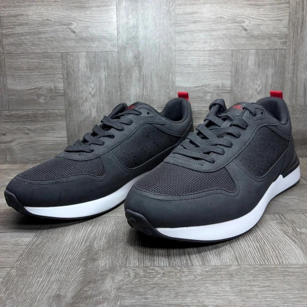 Guess Sneakers Mens 13 Black Casual Monogram Low‎ Top NEW GMOLIVOS